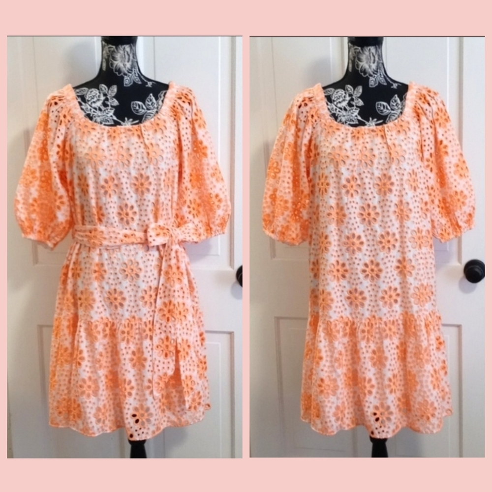 🆕️ 🧡HTF Lilly Pulitzer🧡 - Kerrigan Elbow Sleeve Eyelet Dress